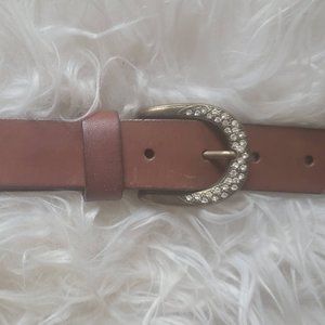 NWT Fossil Rhinestone Leather Belt Size Medium